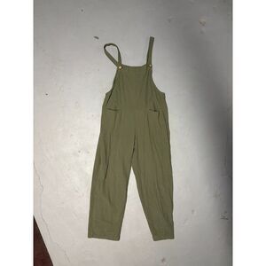 Oversized Slouchy Army Green Overalls in Medium w/Pockets!
